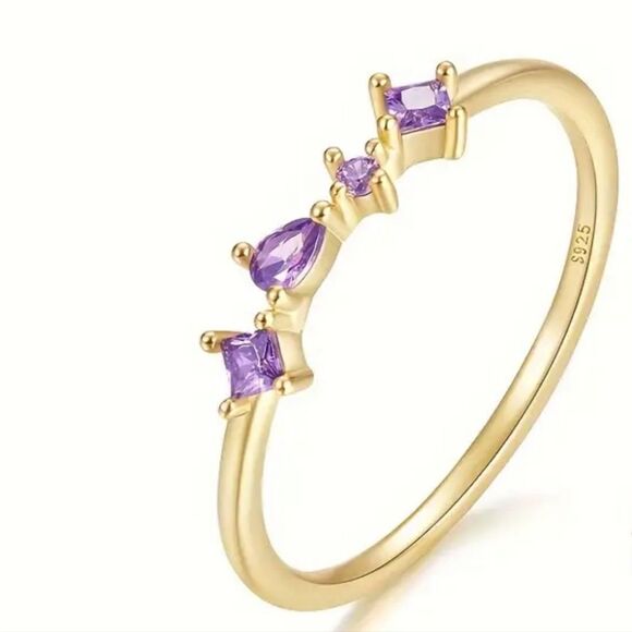 925 beautiful sparkling promise ring sz 6 - Picture 1 of 5